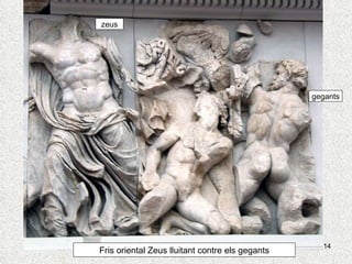 Fris oriental Zeus lluitant contre els gegants zeus gegants 