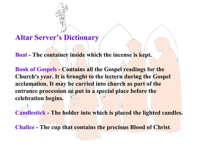 Altar Server Training St Joseph Parish | PPT