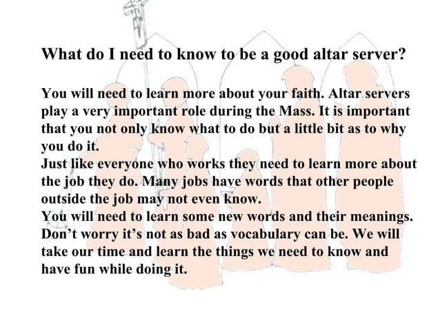 Altar Server Training St Joseph Parish | PPT