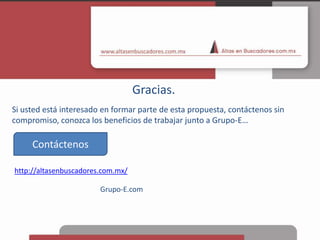Modelos.Modelo Referido (Pay Per Lead): Es cuando realiza la presentación de clientes, usualmente cuando solo se registran los datos personales o simple referencia.En esta alternativa usted actúa como un distribuidor de nuestros servicios y somos nosotros quienes nos contactamos y llevamos el proyecto. Su empresa obtiene una comisión  y el debido seguimiento por haber direccionado el cliente.Modelo Marca Blanca (Pay Per Action): Es cuando se realiza la venta del producto o servicio a un cliente. En esta opción, usted mantiene siempre el contacto con el cliente. Nosotros le presupuestamos el trabajo y entregamos los resultados. Usted es quien maneja el contacto con su cliente, somos completamente invisibles para ellos, a través del modelo White Label.