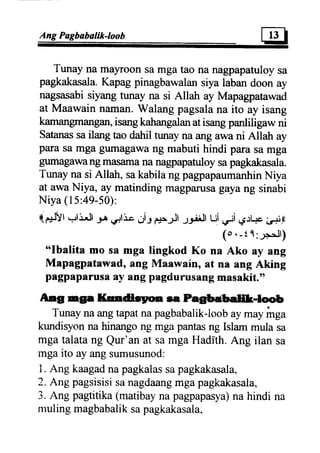 Al tawba (repentence) tagalo