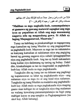 Al tawba (repentence) tagalo