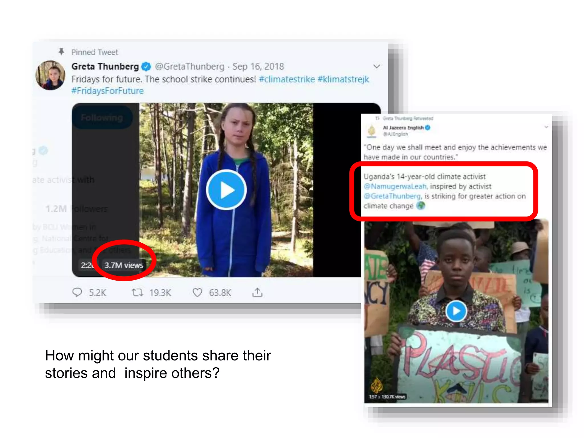 How might our students share their
stories and inspire others?
 