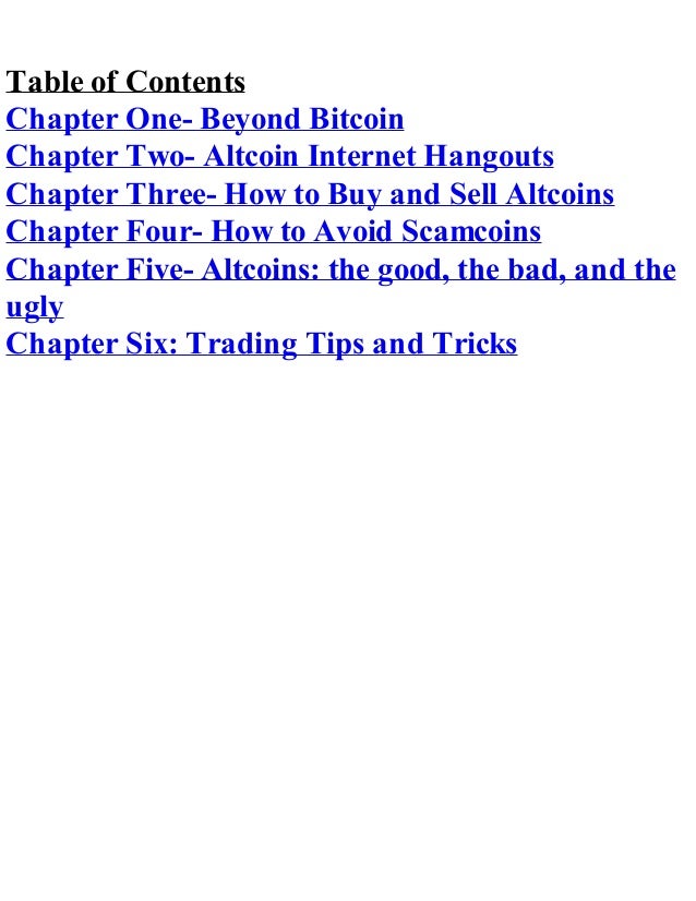Altcoins An Alternative Currency Primer