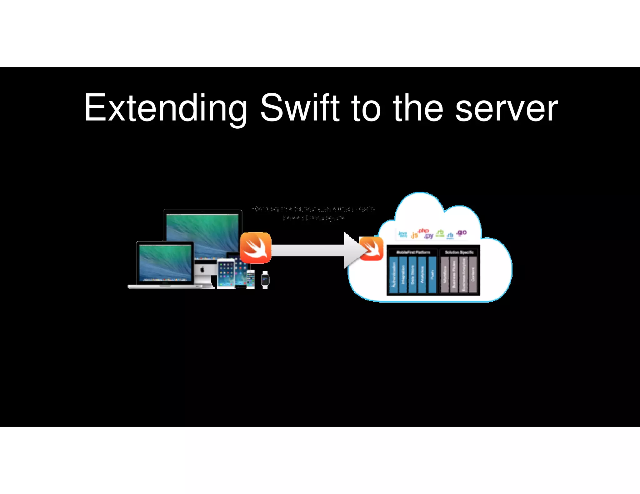 Extending Swift to the server
 