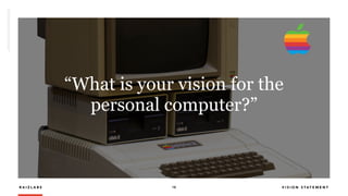 R A I Z L A B S 18 V I S I O N S T A T E M E N T
“What is your vision for the
personal computer?”
 