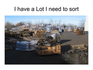 I have a Lot I need to sort
 