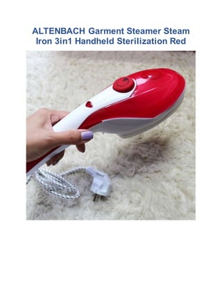 ALTENBACH Garment Steamer Steam
Iron 3in1 Handheld Sterilization Red
 
