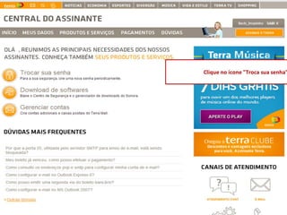 Arvore de decisões - Alteracao senha Terra