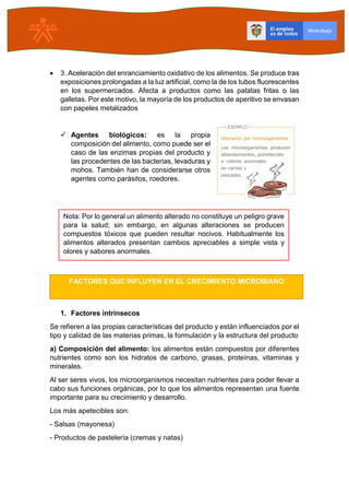 Alteración de los alimentos y tipos de alteración | PDF