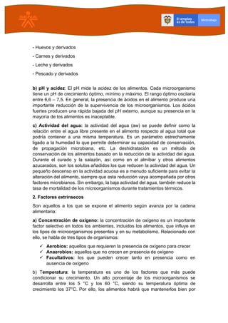 Alteración de los alimentos y tipos de alteración | PDF
