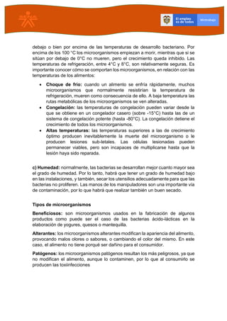 Alteración de los alimentos y tipos de alteración | PDF