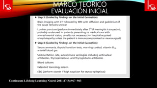 MARCO TEÓRICO
EVALUACIÓN INICIAL
Continuum Lifelong Learning Neurol 2011;17(5):967–983
 