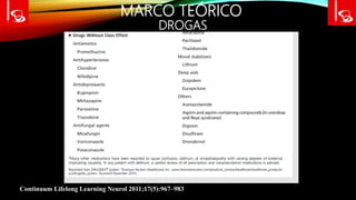 MARCO TEÓRICO
DROGAS
Continuum Lifelong Learning Neurol 2011;17(5):967–983
 