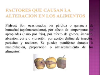 Alteracion de los alimentos | PPTX