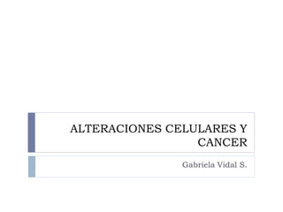 ALTERACIONES CELULARES Y
CANCER
Gabriela Vidal S.
 