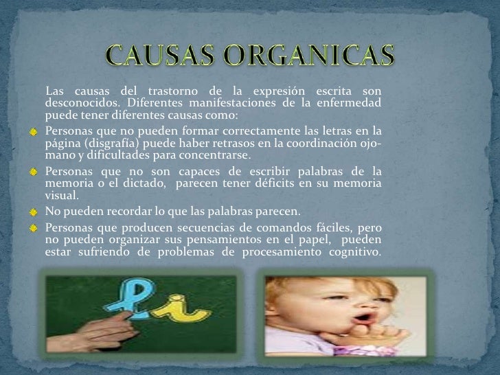 Alteraciones del lenguaje escrito