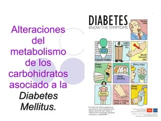 Alteraciones del metabolismo de los carbohidratos asociado a la  Diabetes Mellitus. 