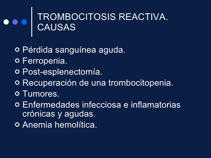 CAUSAS DE TROMBOSITOSIS PDF