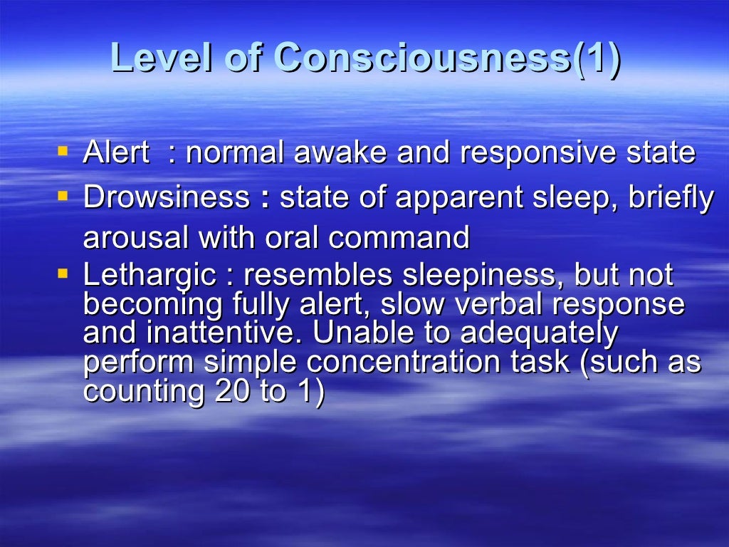 Alteration Of Consciousness