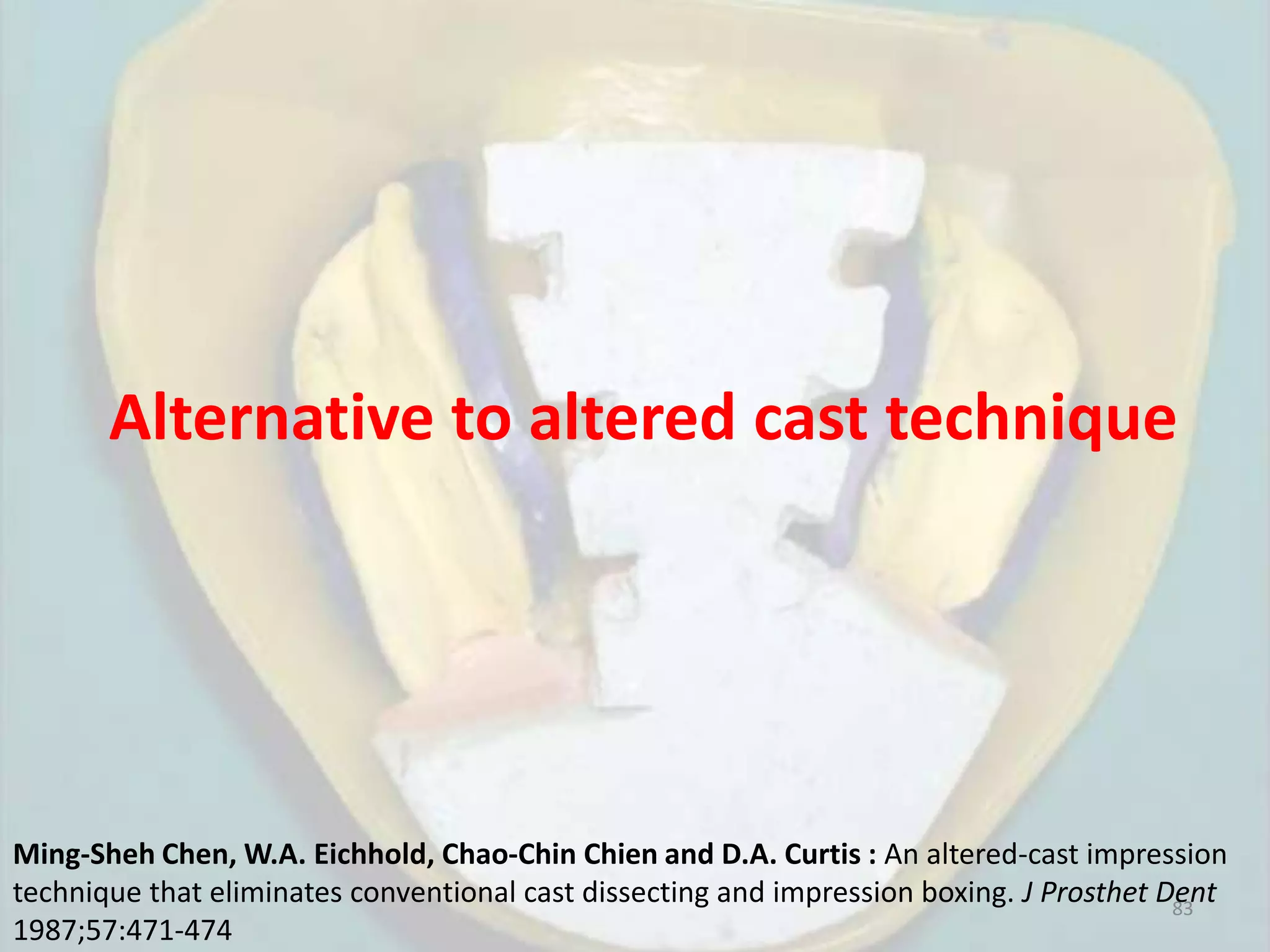 Altered casts technique | PPTX