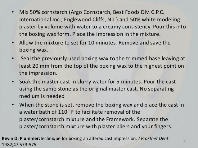 altered cast technique