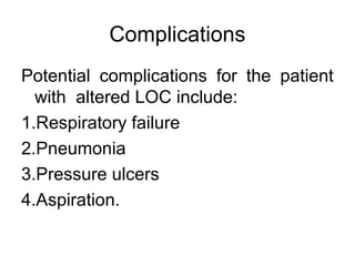 Altered level of consciousness | PPT