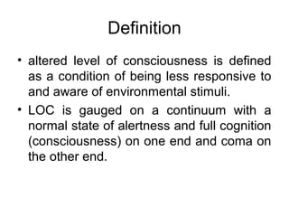 Altered level of consciousness | PPT