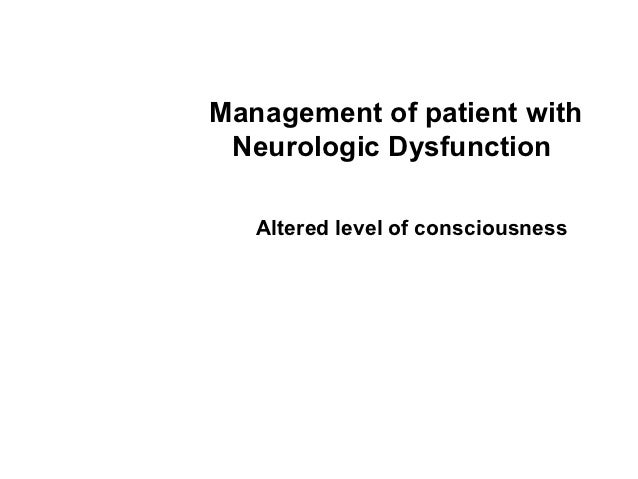 Altered Level Of Consciousness Faculty Of Nursing Tanta University