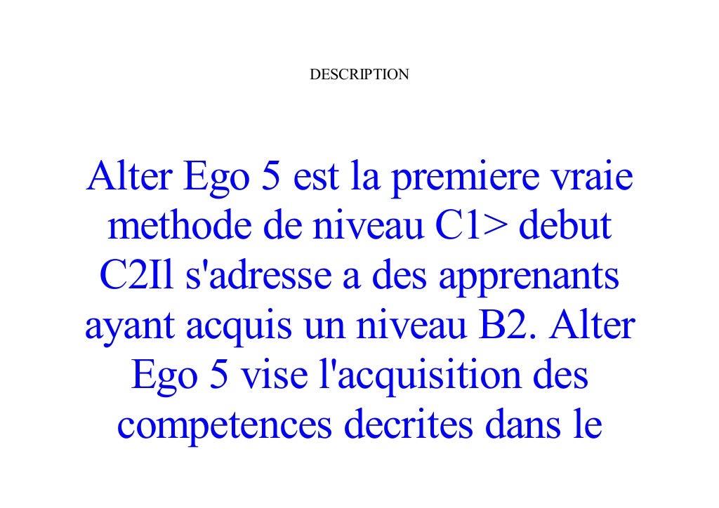 ^^free epub Alter Ego: Methode De Francais, No. 5: C1 > C2 (French Edition)