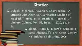Alterity And Tragic Sensation Macbeth To The Great Gatsby Alterity And Tragic Sensation Macbeth To The Great Gatsby