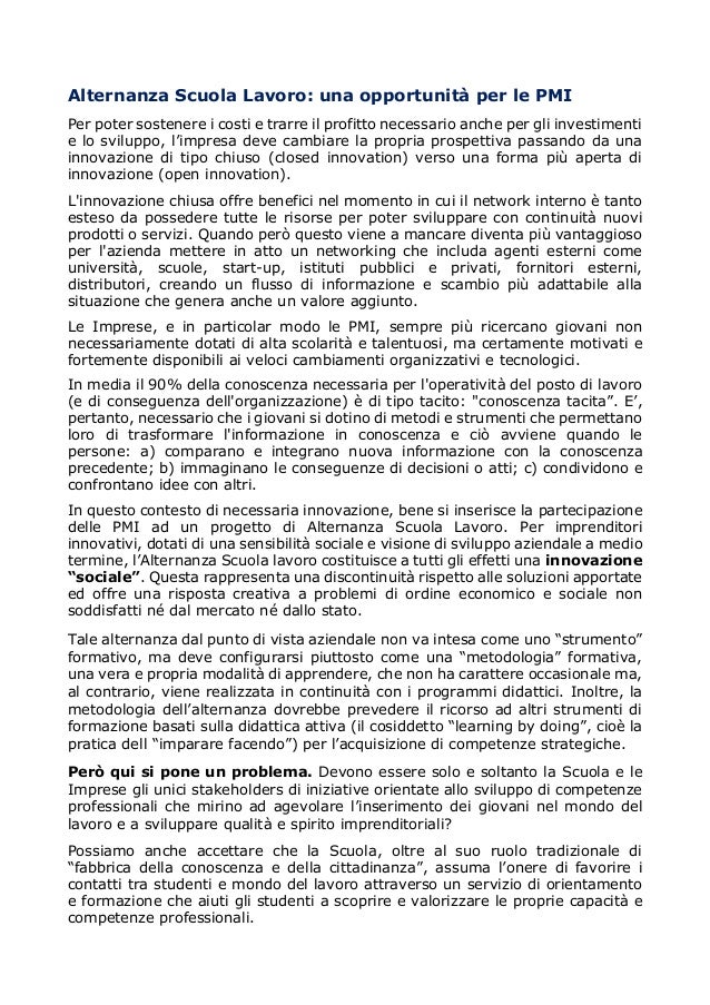 Alternanza scuola e lavoro