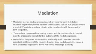 Mediator Process ALTERNATE DISPUTE RESOLUTION (INTRODUCTION).pptx