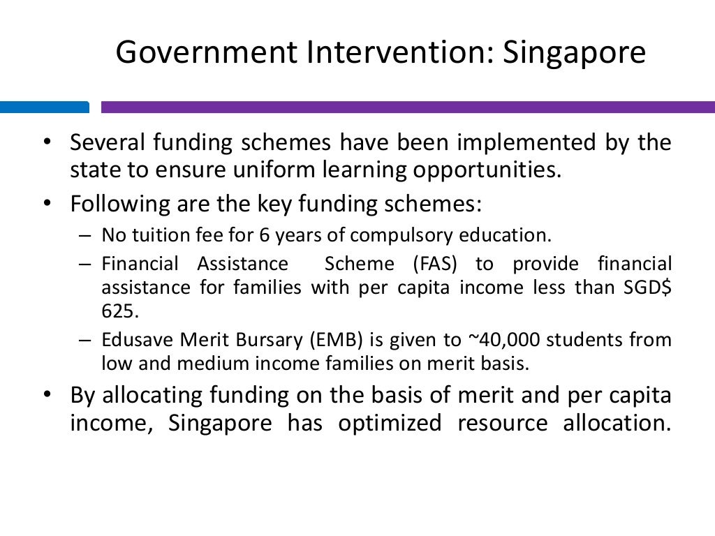 Alternate forms of government intervention in education