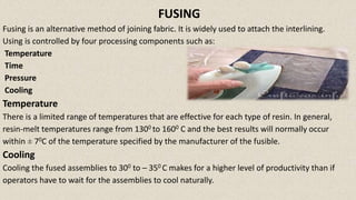 Fusing Section Alternate method of joining in Apparel sector | PPTX