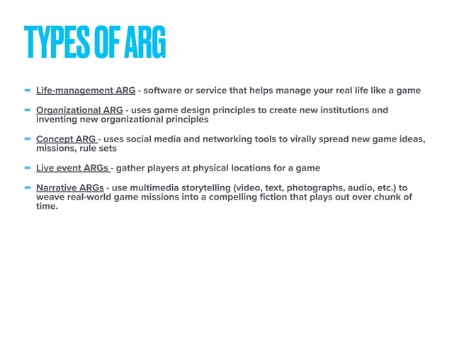 Alternate Reality Games | PPT