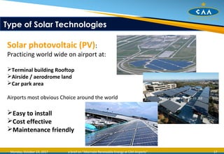 Alternate Renewable Energy Resources at Airports | PPT