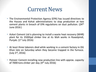 Pakistan Cement Industry as of June-2016 | PDF