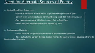 Alternate sources of energy | PPTX
