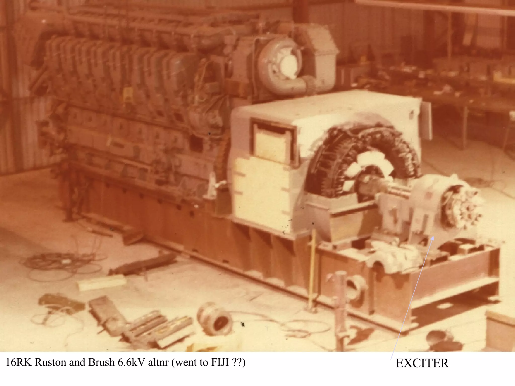 16RK Ruston and Brush 6.6kV altnr (went to FIJI ??) EXCITER
