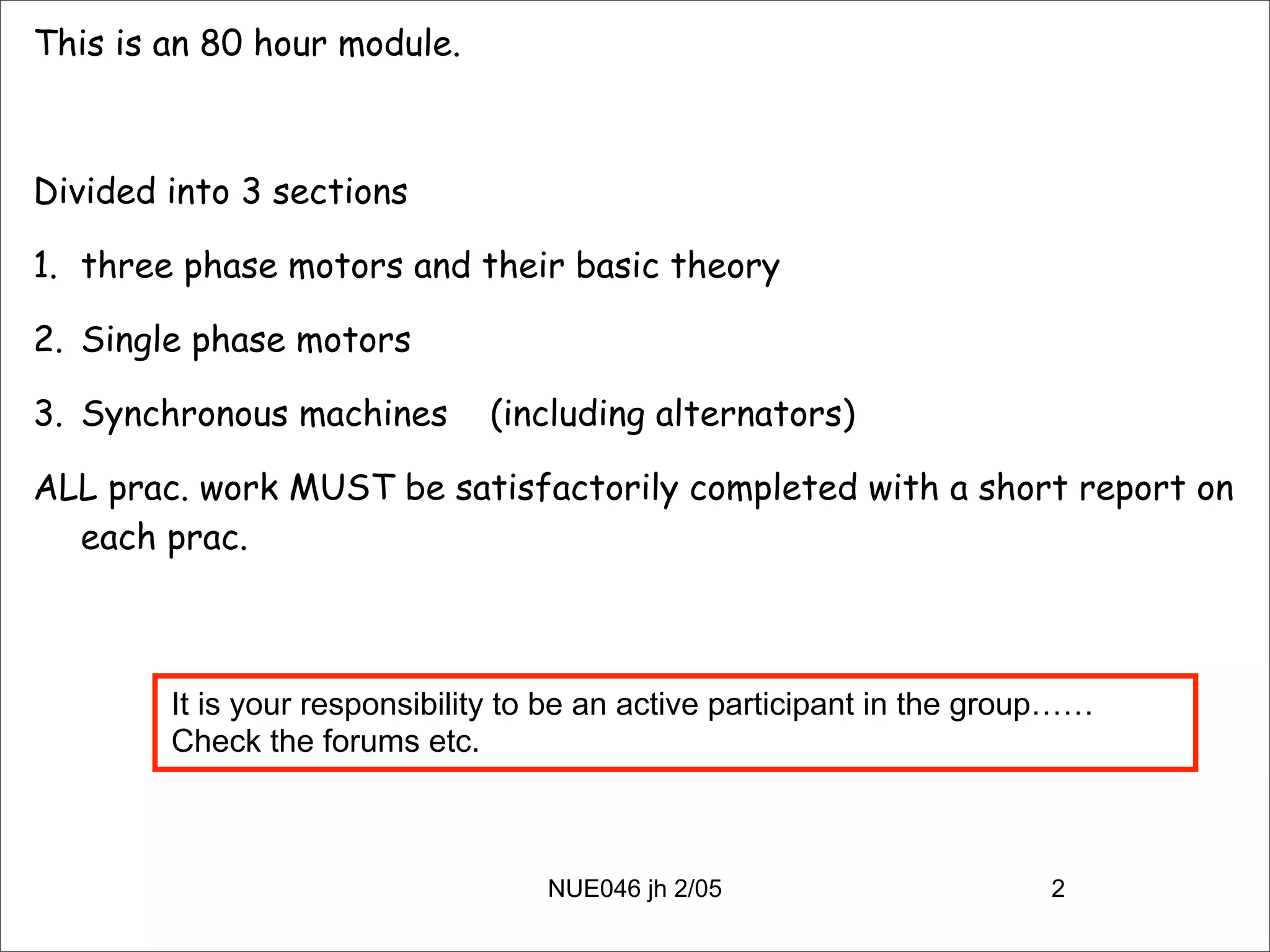 Alternating Current Machines 1a
