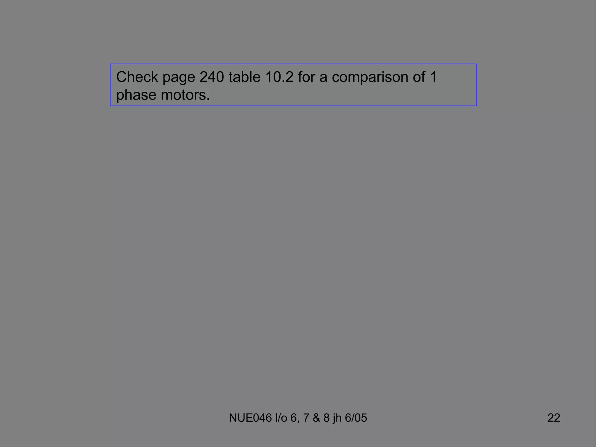Check page 240 table 10.2 for a comparison of 1 phase motors. 