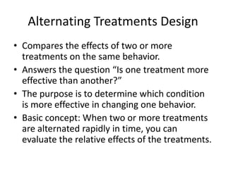 Overview of Alternating
Treatments

 