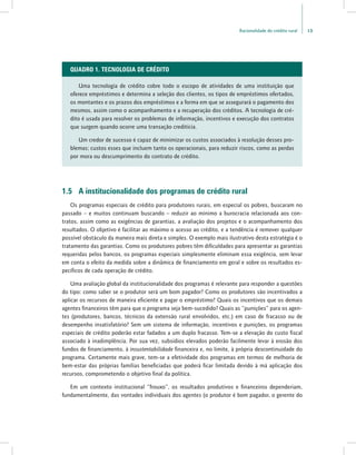 Alternativas de financiamento agropecuário: experiências no Brasil e na América Latina18
e para que os credores adotem prá...