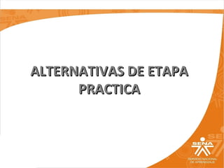 ALTERNATIVAS DE ETAPA PRACTICA 