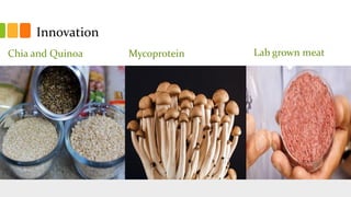 Innovation
Chia and Quinoa Mycoprotein Lab grown meat
 