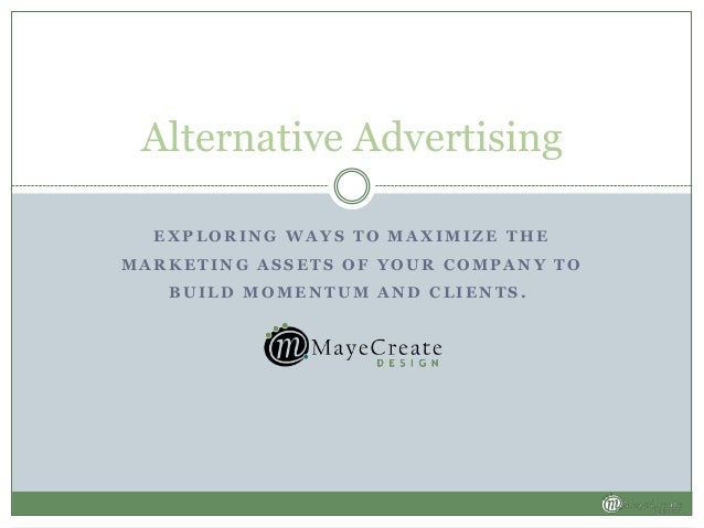 Alternative advertising