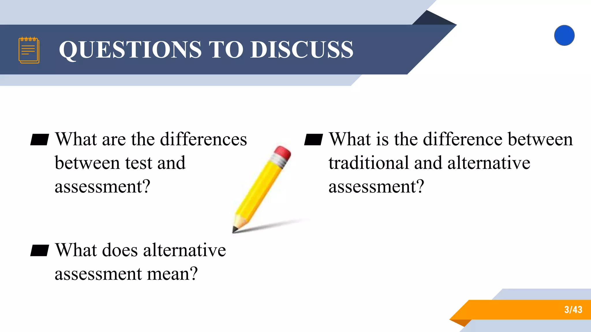 Alternative assessment | PPTX