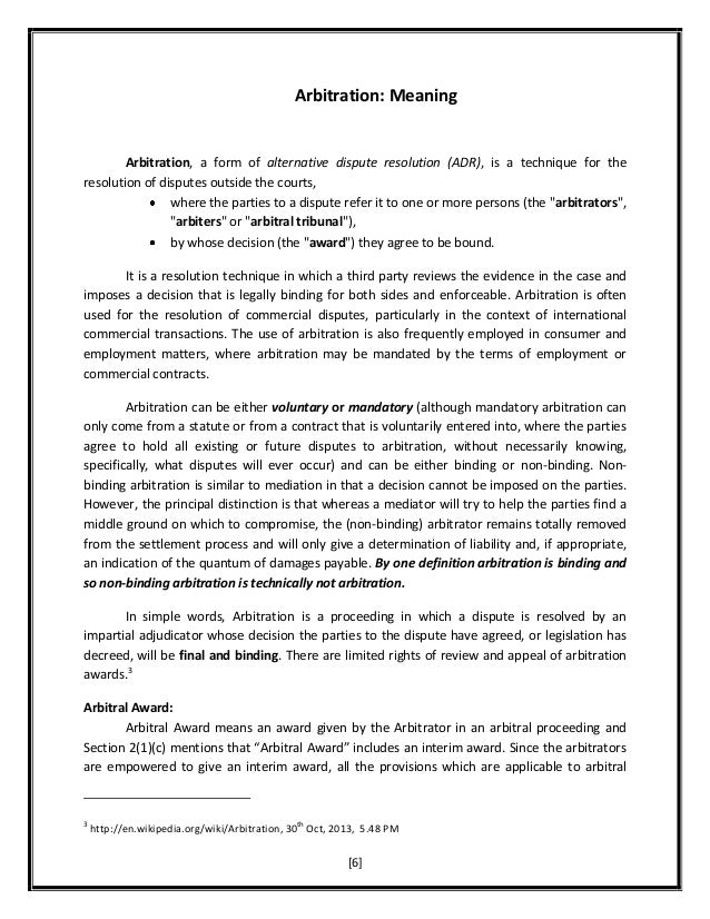 Alternative dispute resolution: Interim Measures