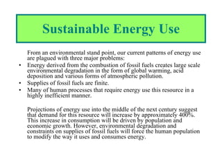 ALTERNATIVE ENERGY AS VEHICLE FOR SUSTAINABILITY AND SUSTAINABLE ...